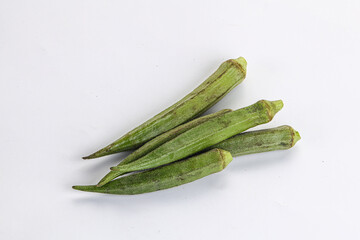 Natural organic raw green okra