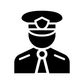 black police officer icon clip art preview