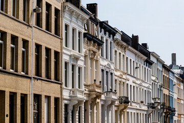 Row of houses in the city centre, Antwerp, Belgium