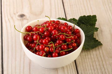 Ripe sweet organic red currant heap