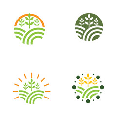 Agriculture logo template icon design