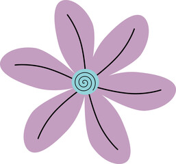 purple flower for element.