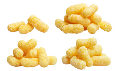 Set of delicious corn sticks, cut out