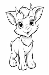 Coloring sheet or pages for kids, generative ai