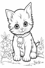 Obraz premium Coloring sheet or pages for kids, generative ai