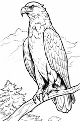 Fototapeta premium Coloring sheet or pages for kids, generative ai