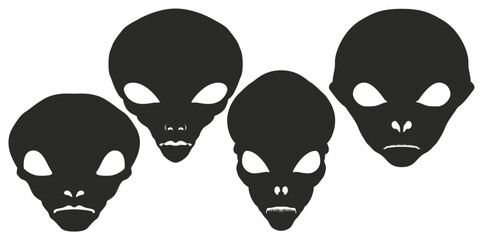 Classic SciFi Alien Vector Set 2