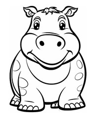 Fototapeta premium Coloring sheet or pages for kids, generative ai