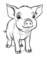 Fototapeta premium Coloring sheet or pages for kids, generative ai