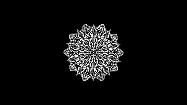 Mandala in movimento con rotazione variabile