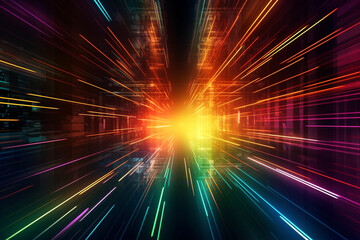 抽象的な背景　レーザー光線　AI生成画像　Generative AI