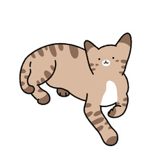 brown cat smile cartoon