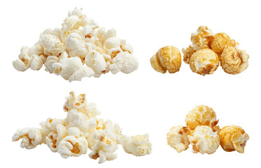 Set of delicious popcorn, cut out