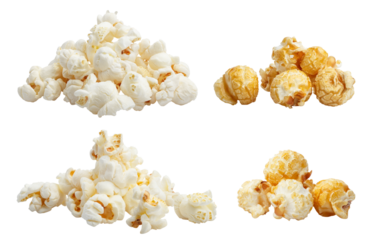 Set of delicious popcorn, cut out