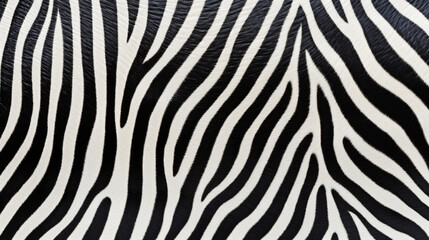 Fototapeta na wymiar Close-up of stripes on zebra fur, Created using generative AI tools.