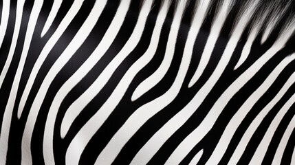 Fototapeta na wymiar Close-up of stripes on zebra fur, Created using generative AI tools.