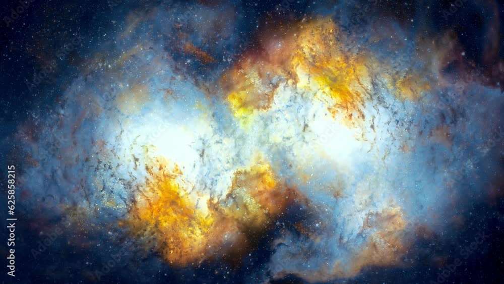 Aufkleber Cosmic space and stars, color cosmic abstract background. Loop Animation.