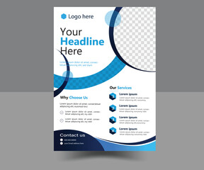  Corporate business flyer design Corporate business annual report, catalog, magazine layout modern with blue color size A4 