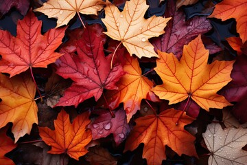 Naklejka na ściany i meble Autumn landscape in the park. Beautiful autumn landscape with colorful tree