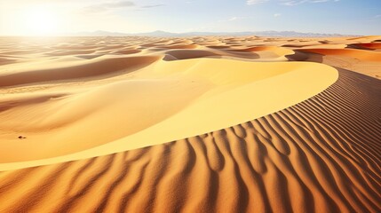 Desert sand dunes in Sinai desert