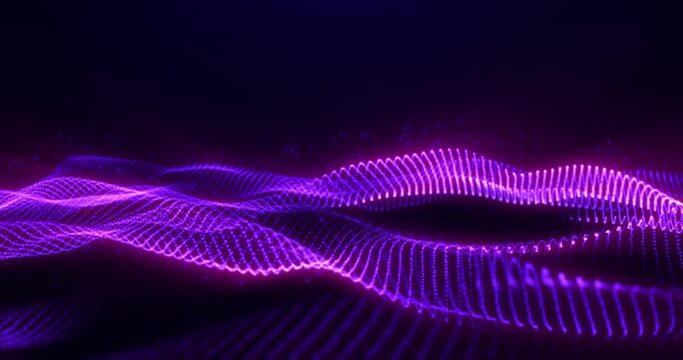 Abstract sparkling particle waves, particle starfall with light rays, beautiful particle flow, colorful sparkles. Magic bokeh, abstract background. .