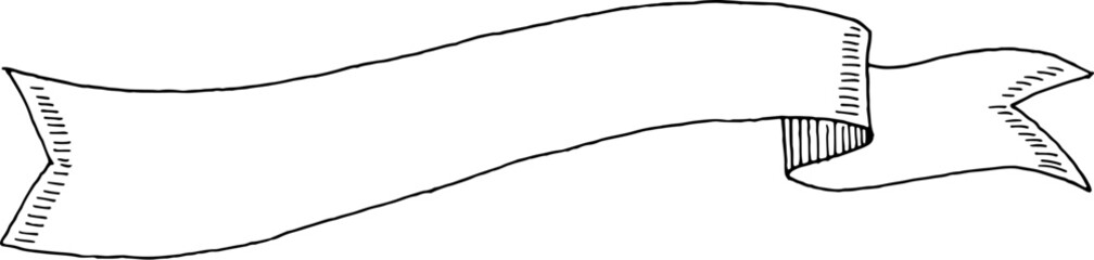 hand drawn ribbon frame