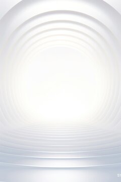 White round tunnel podium abstract background. Light reflection stage. 3d render. © Ludmila