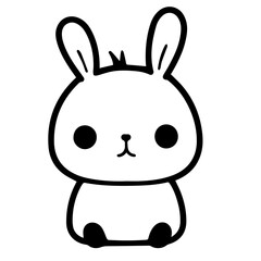 cute bunny doodle illustration