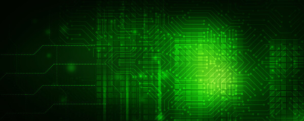 2d illustration Abstract futuristic electronic circuit technology background