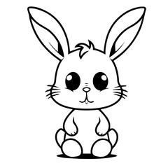 Fototapeta na wymiar cute bunny doodle illustration