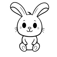 cute bunny doodle illustration