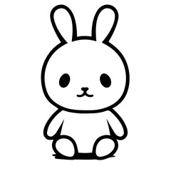 Obraz premium cute bunny doodle illustration