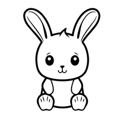 Obraz na płótnie Canvas cute bunny doodle illustration