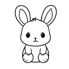 cute bunny doodle illustration