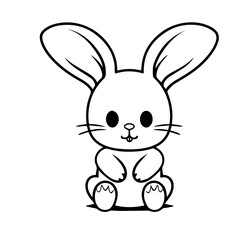 cute bunny doodle illustration