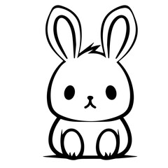 cute bunny doodle illustration
