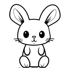 cute bunny doodle illustration