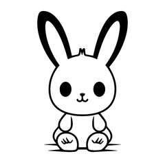 cute bunny doodle illustration