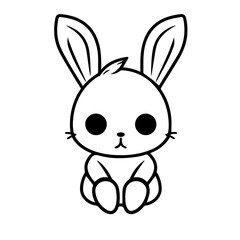 cute bunny doodle illustration