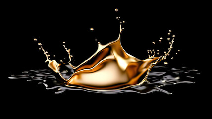 Elegant luxury splash of grey liquid 3d illustration 