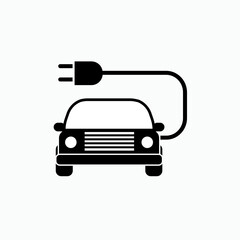 Electric Car Charger Icon. Add Energy Symbol As Simple Vector Sign for Design and Website, Presentation or Application.