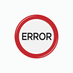 Error Icon. Notification Symbol As Simple Vector Sign for Design and Website, Presentation or Application.