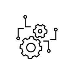 Obraz premium Function settings, line sign, vector icon