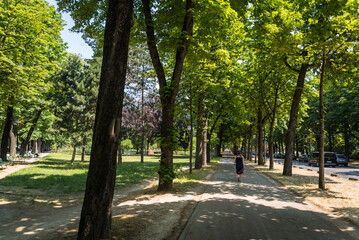 Jardin du Ranelagh, a large landscaped park  located in the 16th Arrondissement, Paris, France