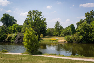 Bois de Boulogne, a large public park in the western half of the 16th arrondissement, Paris, France