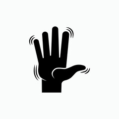 Obraz premium Hand Stop Icon - Vector Sign and Symbol. 