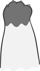 Cute Cat Paw, Adorable Hand Drawn Illustration