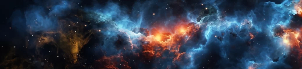 Foto op Plexiglas Colorful space galaxy cloud nebula. Stary night cosmos. Universe science astronomy. Supernova background wallpaper © Illusions
