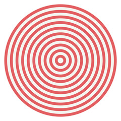 Concentric circles, circular geometric abstract pattern vector.