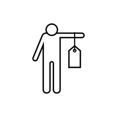 Human Trafficking Icon. Modern Slavery Symbol - Vector.      